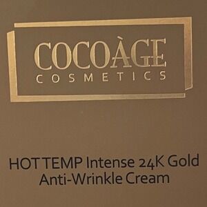 CocoAge HOT TEMP Intense 24K Gold Anti-Wrinkle Cream 1 fl oz Lifts Firm Tighten